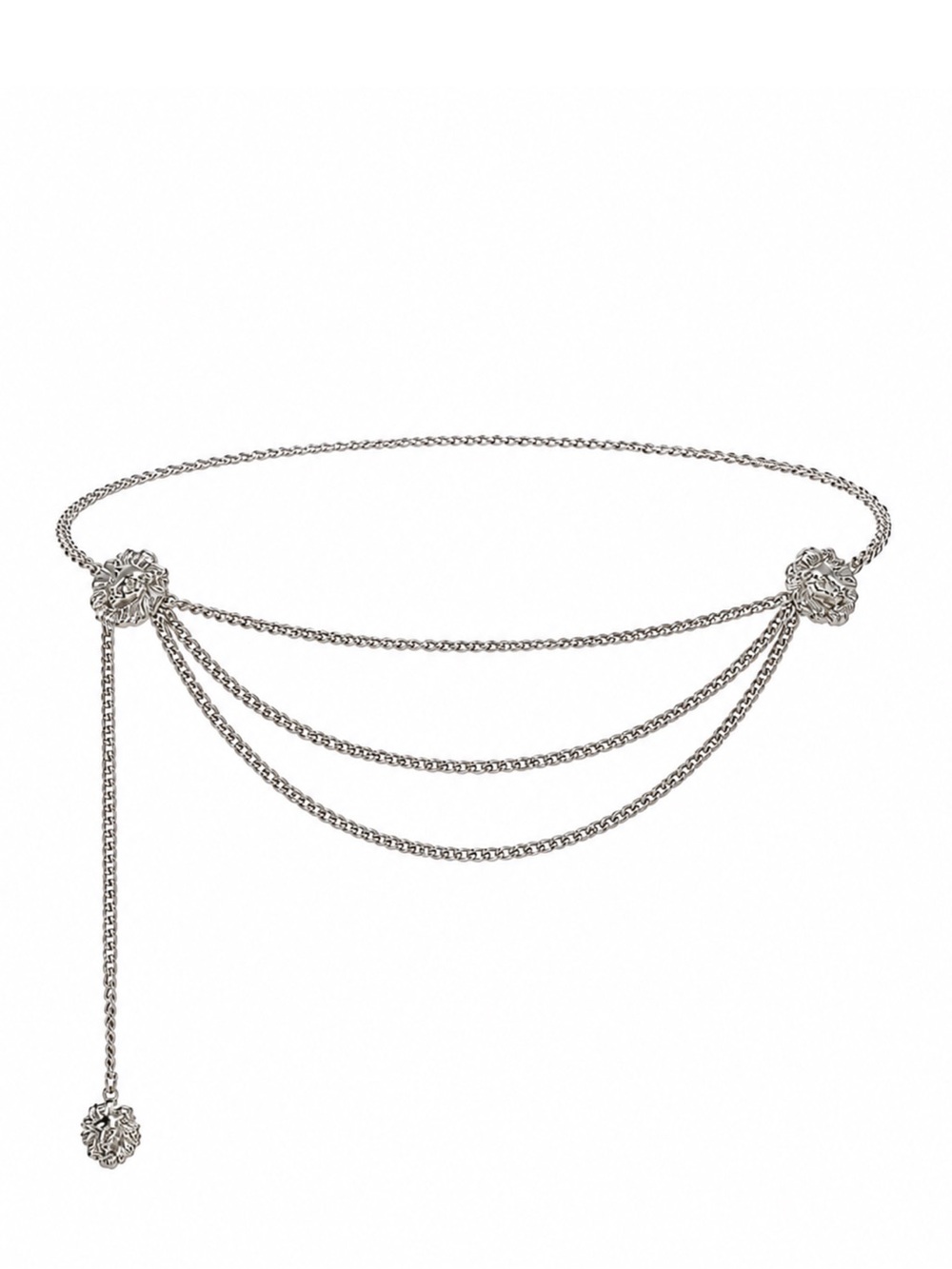 NWT • Silver Lioness Layered Waist Chain Belt